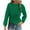 Green, variant on Womens Plus Size Tops Round Neck Textured Tops Solid Color Long Sleeve Blouses Baggy Casual Clothes