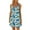 Light Blue ①, variant on Dvprdro Women Sundress Summer Fashion Floral Printed Crew Neck Spaghetti Strap Tiered Pleated FlowyBoho Dress Casual Loose Beach Mini Dress