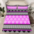 thumbnail image 2 of Feelyou Purple Damask Women Twin Sheet Sets, Southwestern Theme Bedding, 3-Piece, 2 of 7