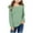 Green, variant on Girls Cotton T Shirts with Ruffle- Crewneck Casual Long Sleeve Fashion Kids Spring Clothes Tops Gray Size 4-12