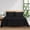 Black, variant on 100% Egyptian Cotton 400 Thread Count 4 Piece Sheet Set 12 Inch Deep Pocket Color Read-Stripe Size Full