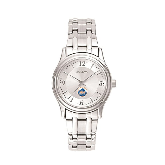 Women's Bulova Silver New York Mets Stainless Steel Watch