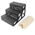 thumbnail image 1 of SalonMore 3 Steps Pet Stairs Cat Step Ladder Dog Climb Ramp Plastic Beige, 1 of 9