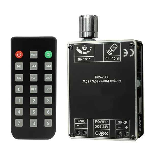 Portable 50W+50W BT 5.1 Amplificador De Audio Inalámbrico Amplificador De Sonido Portátil Amplificador De Altavoces Para Automóvil Y Hogar