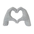thumbnail image 1 of Figura de resina con forma de corazón y gesto de amor con purpurina, escultura para escritorio, estantería, adorno decorativo, 1 of 8