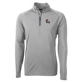 thumbnail image 2 of Men's Cutter & Buck Gray NC State Wolfpack Adapt Eco Knit Stretch Recycled Big & Tall Quarter-Zip Pullover Top, 2 of 3