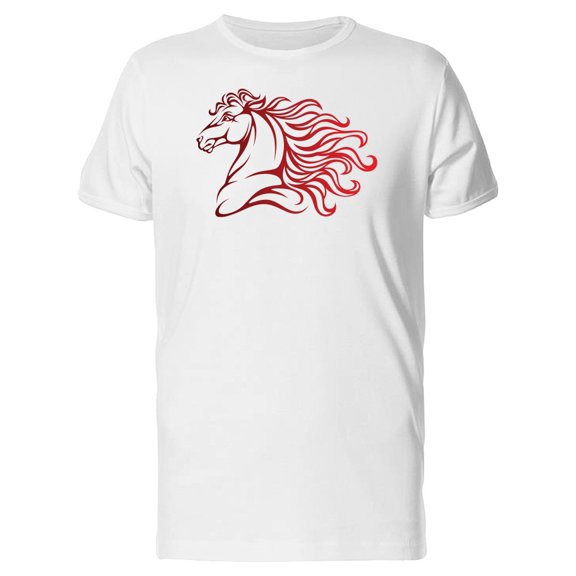 Lovely Red Watercolor Horse Head Tee Men's -Image by Shutterstock