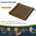 thumbnail image 2 of Kimunuk 4Pcs Outdoor Slipcovers for Chair Cushions , 17" x 16" Replacement Waterproof Non-Slip Patio Seat Cushion Covers with Handle,Chocolate, 2 of 7