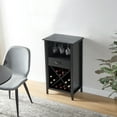 thumbnail image 5 of Leick Home Leah Mini Bar Cabinet for Stemware and Bottle Storage, Black, 5 of 19