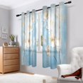 thumbnail image 7 of 2 Panels Set Blackout Curtains Thermal Insulated Sun Protection Room Darkening Drapes for Bedroom Elegant White Flowers, 7 of 7