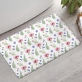 thumbnail image 2 of Pioneer Flower Floral Print Pattern Bathroom Rugs Mat, Non Slip Microfiber Bathroom Rug with Rubber Backing, Soft Mats for Bathroom Floor Tub Shower, 17"x30", 2 of 5