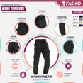 thumbnail image 5 of Skylinewears Mens Cordura Pants Carpenter Construction Utility Tool Pockets Heavy Duty Knee Reinforced Work Wear Safety Trousers B3 Black W40-L30, 5 of 6