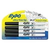 Low-Odor Dry-Erase Marker, Ultra Fine Point, Black, 4/Pack