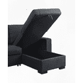 thumbnail image 3 of Lucas 97" Dark Gray Linen Sectional Sofa with Reversible Storage Chaise & 2 Stools, 3 of 7