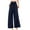 Navy, variant on ABATAB Palazzo Pants for Women Casual High Waisted Wide Leg Yoga Pants Bowtie Baggy Trendy Trousers with Pockets