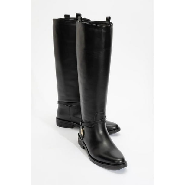 May - Botines de Piel con Hebilla negro 25 CM