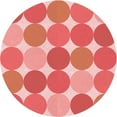 thumbnail image 1 of Ahgly Company Machine Washable Indoor Round Transitional Light Coral Pink Area Rugs, 3' Round, 1 of 7
