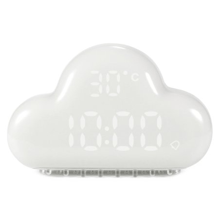 Cloud Clock Alarm, Cloud-Shaped Magnetic Clock Alarm, Multi-Functional Clock with Strong Magnet, Shows LED for Time/Date/Temperature/Alarm/Snooze