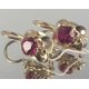 thumbnail image 2 of Exquisite Yellow Gold Color Earrings Trendy Female Wedding Jewelry Luxury Red Crystal Earrings For Women Flower Drop Earrings----Z1597--Product code 7 Z1597, 2 of 5