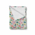 thumbnail image 2 of Cartoon Soft Flannel Fleece Blanket, Happiness Theme with Funny Flowers Leaves Botany Blossoms Spring Joyful Caricature, Cozy Plush for Indoor and Outdoor Use, 50" x 60", Multicolor, by Ambesonne, 2 of 6