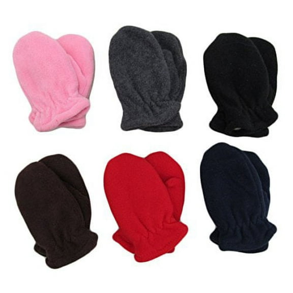 Infant-Toddler Soft And Warm Fleece Mittens 6-Pack (Color 12-24M)