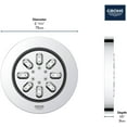 thumbnail image 4 of Grohe 26 744 Rainshower Aqua 2 Function Round Body Spray - Black, 4 of 7