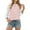 Light Pink, variant on Weardear Women's 3/4 Sleeve Tops Casual Crew Neck Color Block Blouse (Women's）