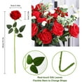 thumbnail image 2 of Morttic 12Pcs Artificial Silk Red Roses Flowers, Realistic Blossom Roses, Real Touch Silk Rose, Single Fake Flower Long Stem Bouquets for Christmas Home Wedding Party Decoration (12Pcs, Red), 2 of 7