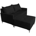 thumbnail image 3 of Sala Esquinera Modular El Bazar Store Montana Negro 170x155 cm, Tela Lino nacional, Love seat y taburete, 3 of 7