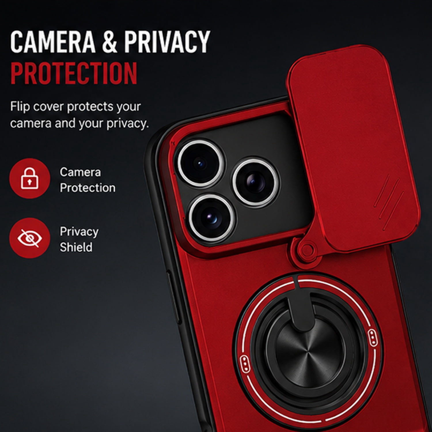 All-In-One Rugged Case for iPhone 17 Pro - Red