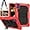 Red/Black, variant on FIEWESEY Case for 10.1 inch Weelikeit P16W Tablet/APOLOSIGN Maxsignage EP103A Tablet/BAKEN tab 10 Lite D10A tablet/VASOUN M10 Tablet Built in Kickstand Shoulder Strap (Black/Black)