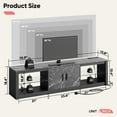 thumbnail image 6 of Bestier TV Stand for TVs up to 75" with LED Lights & Power Outlet, Entertainment Center with Storage Cabinet, Black Marble, 6 of 9