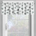 thumbnail image 4 of Ambesonne Flower Valance & Curtain, Vintage Garden Art Pattern, 55"x36", White and Emerald, 4 of 7