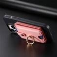 thumbnail image 2 of Card Wallet Holder with MagSafe for iPhone 15/14/13/12 Series, Magsafe Wallet with Ring Holder, Magnetic Wallet Card Kickstand with Phone Grip for Back of iPhone iPhone 15/14/13/12 Series, Pink, 2 of 4