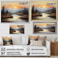 thumbnail image 4 of Designart "Retreat by the Sunset River" Landscapes Floater Framed Canvas Print, 4 of 7