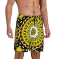 thumbnail image 2 of Wukai Yellow Mandala Men’s Short Pajama Pants With Pockets Soft Sleep Pj Shorts for Men-Large, 2 of 6