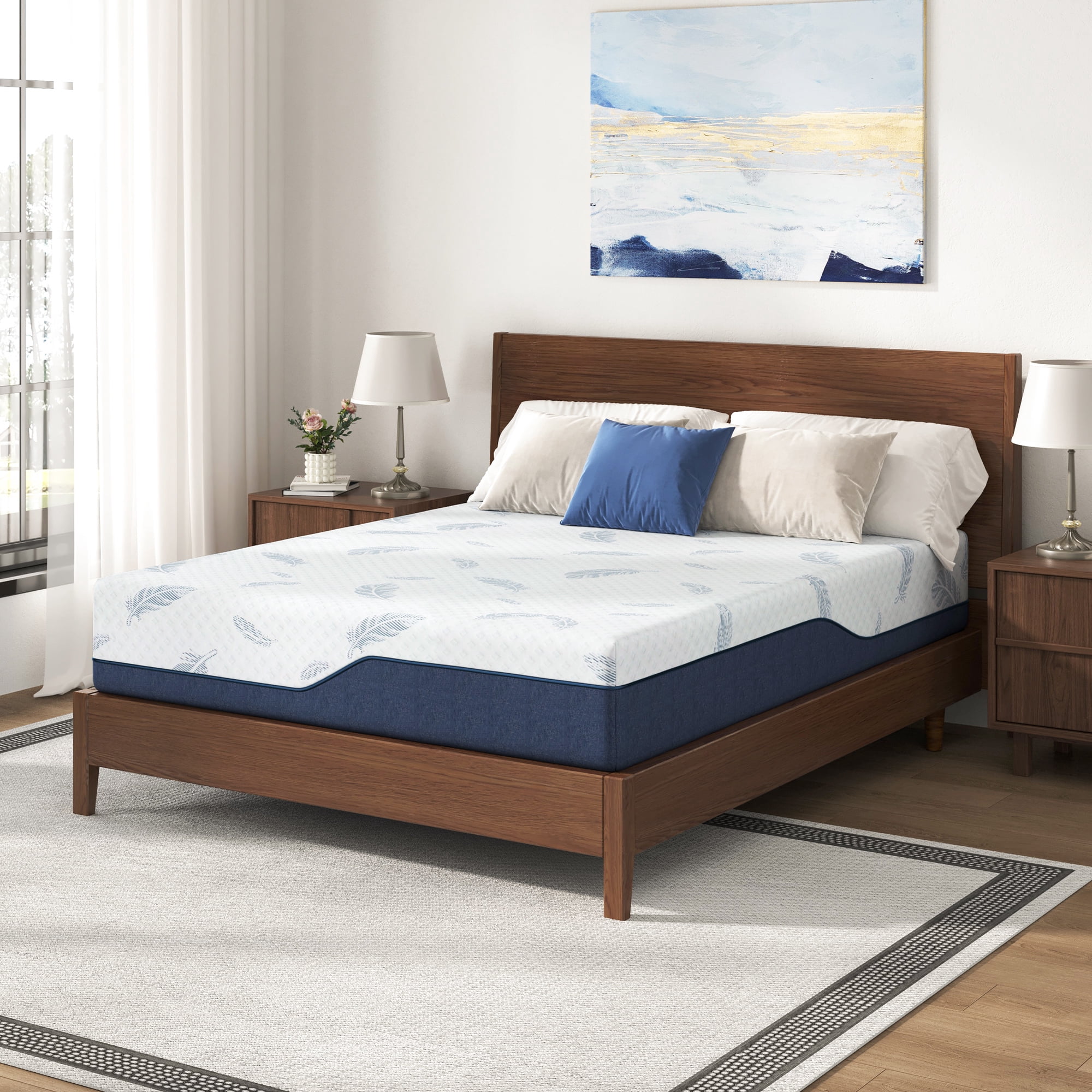 Arctus King Size 14" Plush Memory Foam Mattress in a Box with Gel Layer and Removable Fiberglass Free Cover, Deep Pressure Relief, Motion Isolation