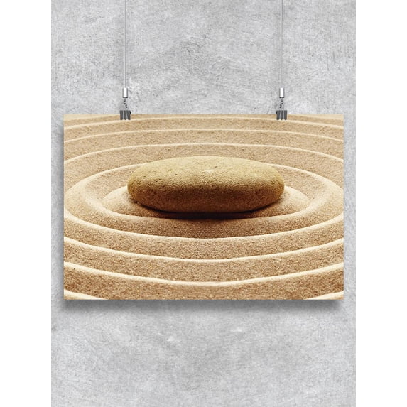 Zen Garden Meditation Stone Poster -Image by Shutterstock