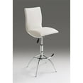 thumbnail image 2 of New Spec Adjustable Faux Leather Swivel Barstool in White (Set of 2), 2 of 3