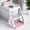 Pink, variant on Soluxeo 2-in-1 Potty Training Seat, Adjustable Height Anti-Slip Pad & Splash Guard, Toddler Potty Training Toilet with Step Stool for Boys and Girls, White&Gray