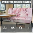 thumbnail image 4 of Boatee Pink Cherry Blossom RV Dinette Cushions Stretchable RV Decor Comfortable Slip Covers for Loveseat Stylish Travel Trailer Accessories Camper Must Haves Pink, 4 of 7