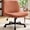 Fabric-Brown, variant on CELTOSS Criss Cross Home Office Chair, Teddy Fabric Armless Swivel Task Computer Chair with Wheels, White