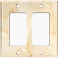 thumbnail image 6 of Metal Light Switch Plate Outlet Cover (Image of Marble Brown MAR025), 6 of 13