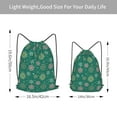thumbnail image 4 of XMXT Waterproof Gym Bag, Cartoon Green Snowflake Drawstring Backpack for Men, s, 4 of 8