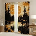 thumbnail image 2 of Manfei Teens Wildlife Deer Black Out Curtains, Farmhouse Animal Curtains Pack of 2 (42x63 Each), Rustic Countryside Bedroom Curtains, Curtains and Drapes Room Decor, 2 of 6