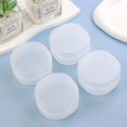 thumbnail image 3 of 4-Pack White Travel-Friendly Makeup Cotton Organizer: Compact PP Container with Secure Pressure Seal, Rounded Edges & Transparent Design for Cosmetic Pads, Cotton Balls, Toothpicks – Ideal for, 3 of 5