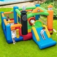 thumbnail image 3 of Gymax Train-Themed Inflatable Bounce Castle Kids Bouncer w/ Ocean Balls & 950W Blower, 3 of 10