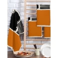 thumbnail image 2 of Orange Black Kitchen Dish Towels for Drying Dishes Set of 2, Farmhouse Striped Modern Abstract Art Waffle Weave Microfiber Hand Tea Bathroom Towels Quick Dry & Absorbent Towel 15.7x23.6, 2 of 7