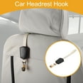 thumbnail image 2 of Unique Bargains 1 Pcs Universal Car Seat Headrest Hook for Most Car, SUV, Truck Car Seat Back Organizer Hooks Sturdy Faux Leather Metal 11.22"x1.89" Black, 2 of 7