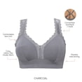 thumbnail image 5 of Dalis Wire-Free Full Bust Bralette, Charcoal, 36I, 5 of 5